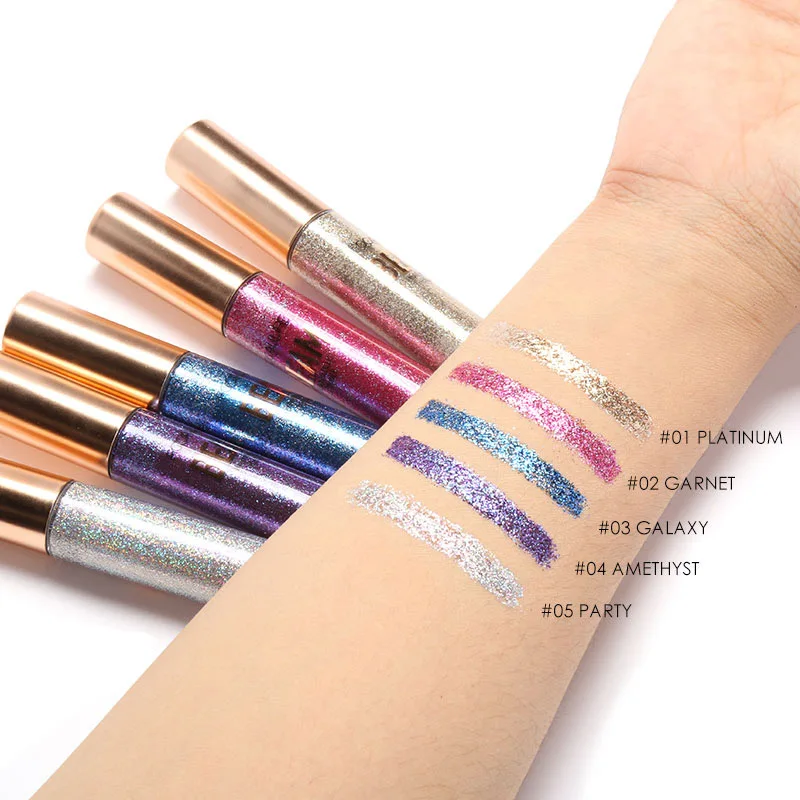 

FOCALLURE Eyeliner 5 Colors Glitter Eyeliner Eyeshadow Long-lasting Easy to Wear Waterproof Makeup Beauty Comestics Eye Liner