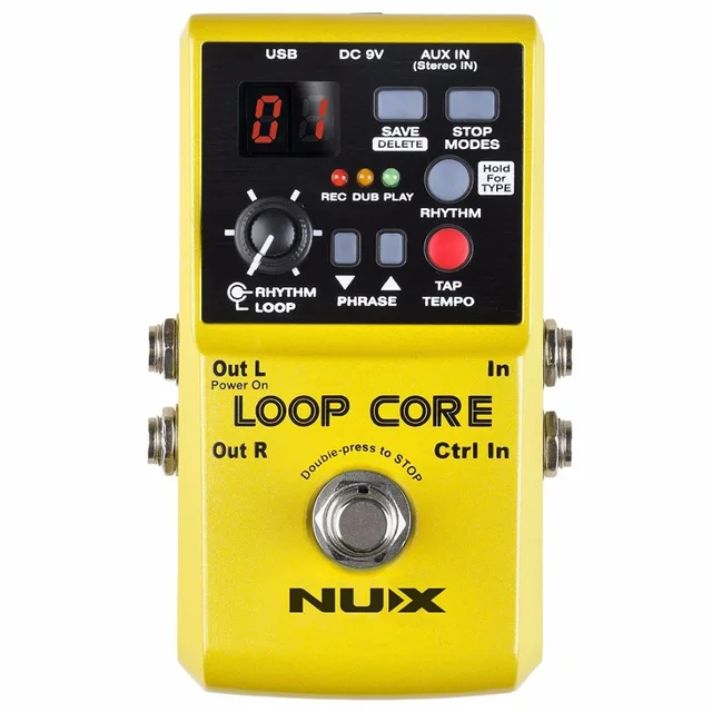 Cheap NUX Loop Core Guitar Effect Pedal  Looper 6 Hours Recording Time 99 User Memories Drum Patterns With TAP Tempo Free Shipping