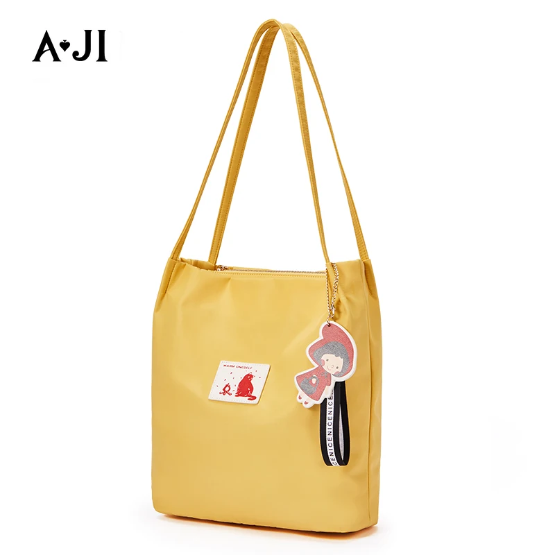 

AJI Women Shoulder Bag Waterproof Nylon Casual Tote Handbag Canvas Bag Street Fashion Dropshipping A8035