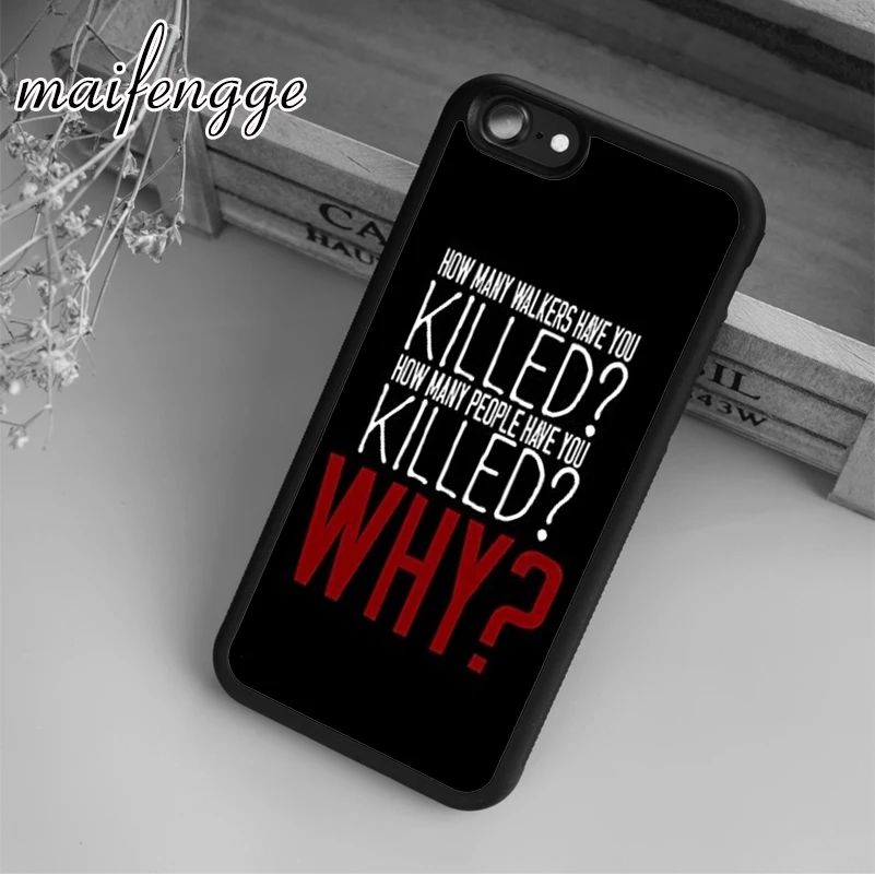 Maifengge The Walking Dead Question Twd Quotes Case For Iphone 5 6 7 8 Plus 11 12 Pro X Xr Xs Max Samsung Galaxy S7edge S8 S9 Phone Case Covers Aliexpress