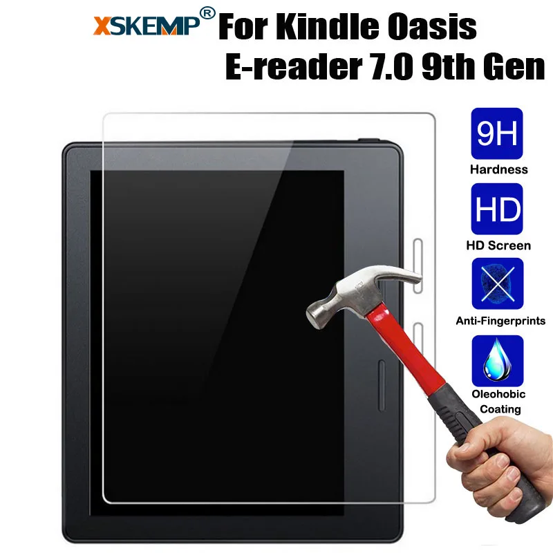 XSKEMP Clear Tablet Tempered Glass For Amazon Kindle Oasis