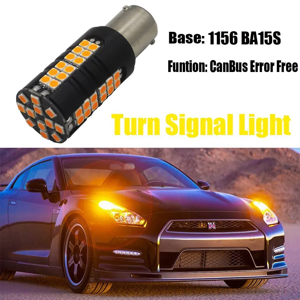 

2018 Newest 1156 P21W BA15S Canbus Error Code Free LED Blink Bulbs For Car Turn Signal Light, Parking Light, side marker lights