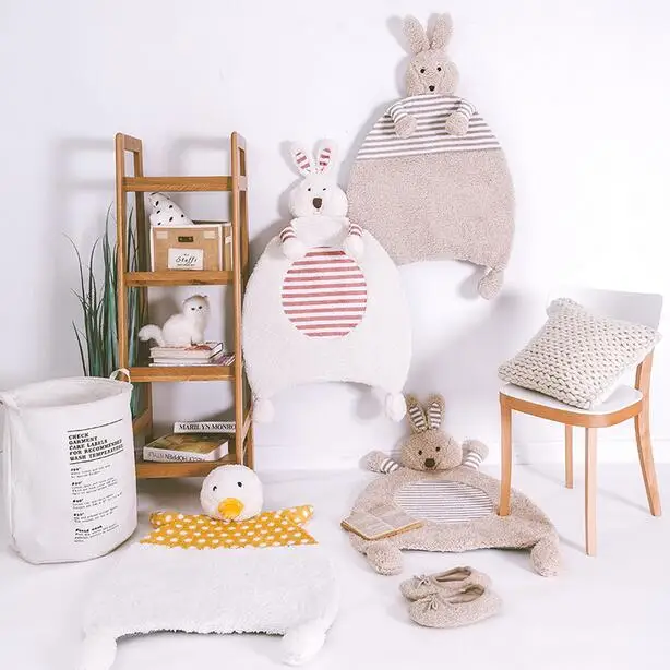 INS Non slip Cartoon Bunny bedroom carpet baby crawl carpet pad baby