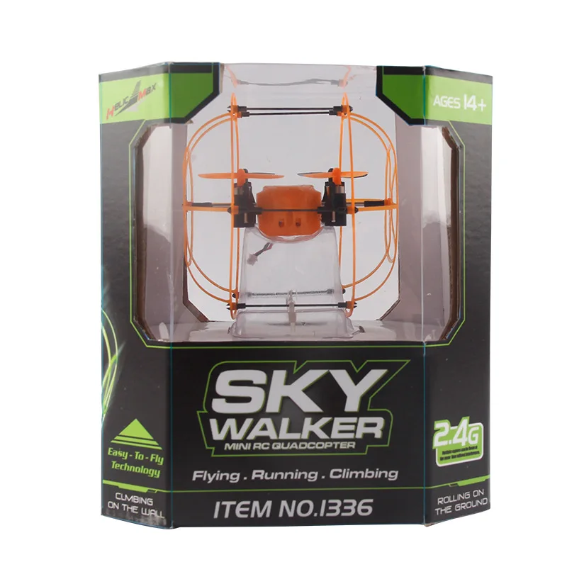 Мини RC Дрон мяч игрушка Квадрокоптер Sky Walker 1336 2,4 ГГц 4CH летающий шар 3D флип-ролик Дрон RC вертолет для рождества подарок для мальчика