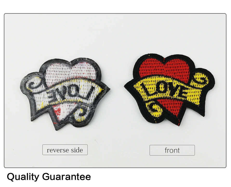 Iron Patches For Clothing Cat DIY Black Iron Embroidered Cat Patches Love Red Heart Patch 3D Sew On Badges For Clothes (3)