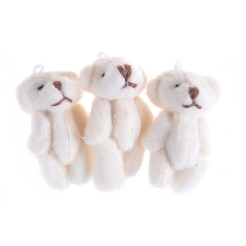 

5pcs 4.5cm Mini Joint Bear Teddy Cartoon Bouquet Bag Wedding Ornament Plush Toy