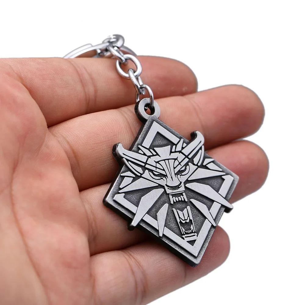 HSIC Game New The Witcher 3 Keychain Game Wizard III Hunter Wolf Head Metal Key Ring For Women Men Jewelry Wholesale HC12381 HSIC Game New The Witcher 3 Keychain Game Wizard III Hunter Wolf Head Metal Key Ring For Women Men Jewelry Wholesale HC12381