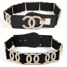 2017 fashion women s font b Cummerbunds b font PU leather Rhinestone font b Cummerbunds b