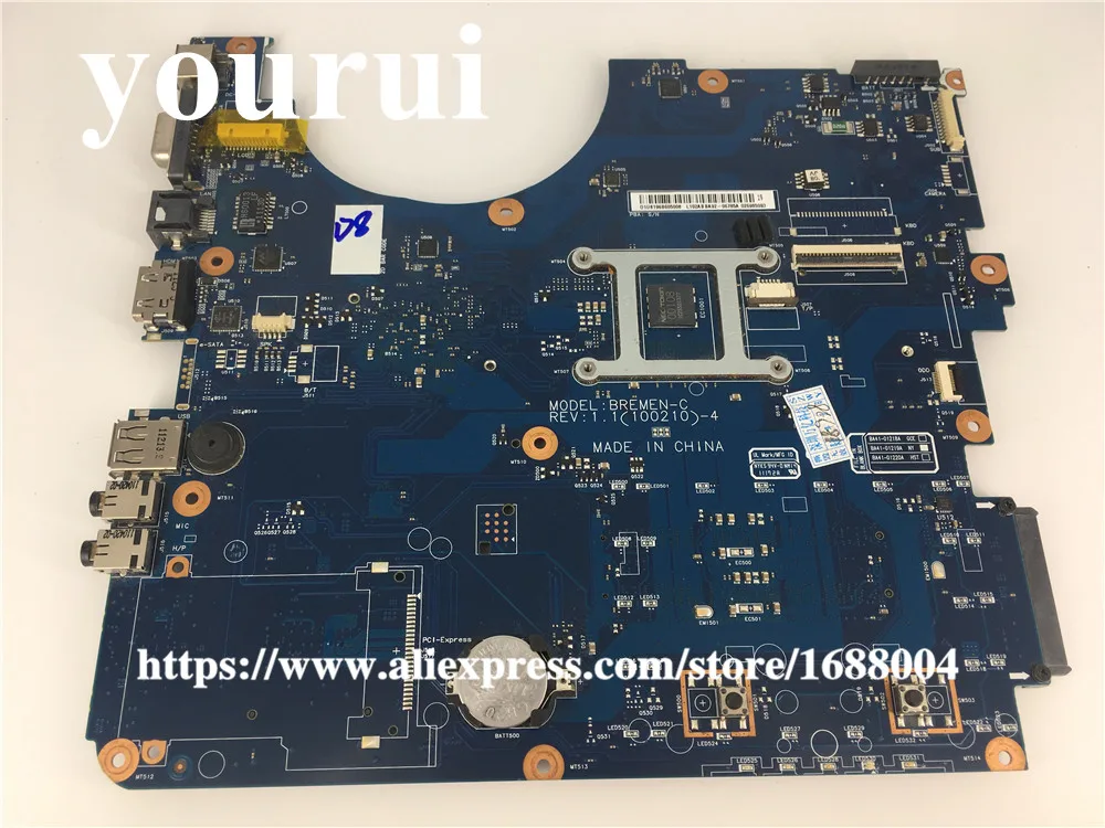 Материнская плата для ноутбука SAMSUNG R530 R540 BA92-06785B BA41-01218A BA92-06785A DDR3 Модель: BREMEN-C