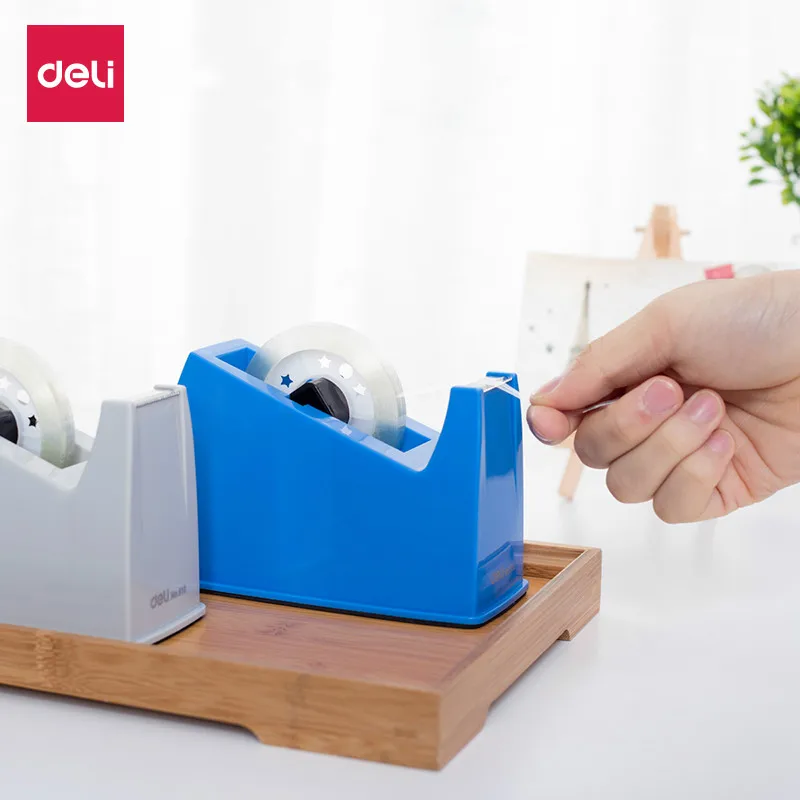 

Deli Tape Dispenser School Supplies Office Organizer 18mm Wide Dispenser School Office Desktop Tape Dispenser Tape Cutter Holder