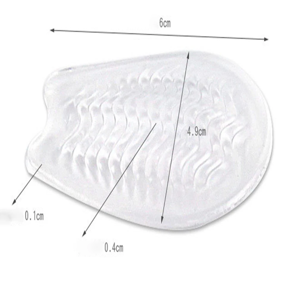Новинка, 1 пара прозрачных стелек для обуви, Нескользящие клейкие уплотненные подушечки, гелевые амортизирующие, облегчающие боль подушечки для пятки