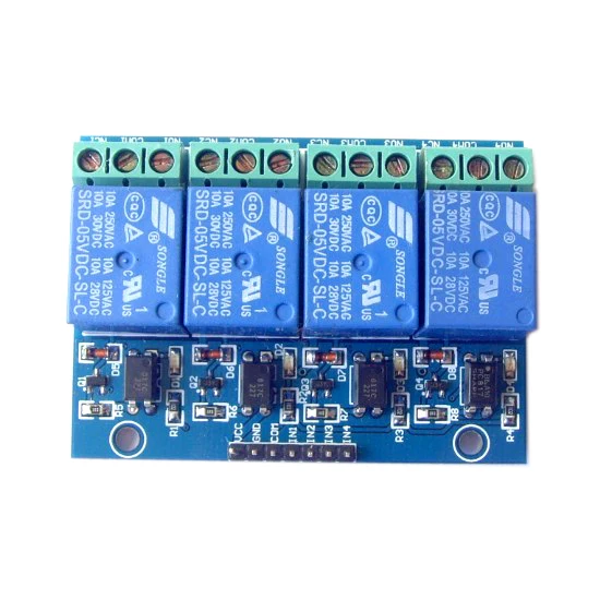 4 way relay-module 5V 10A optocoupler isolation type four relay | Обустройство дома