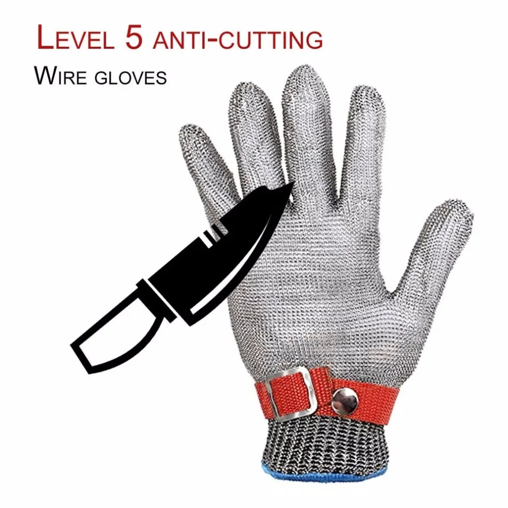 

Safety Cut Proof Stab Resistant Stainless Steel Metal Mesh Butcher Glove Health And Safety Easy To Clean Durable Quality Newest