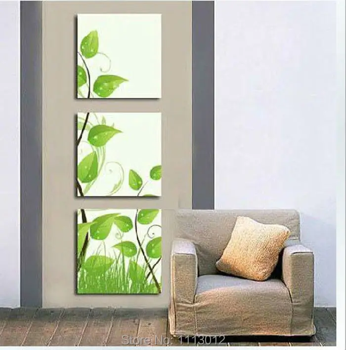 Compra pared cuadros para la sala verde conjunto online al por ... Juegos de sala verde