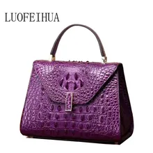 LUOFEIHUA новая кожаная сумка крокодиловый узор замша кожа женская сумка дизайнерские сумки