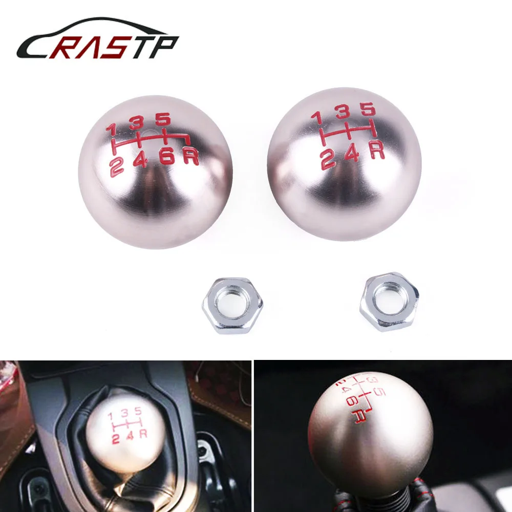 

RASTP-New 1Pcs Car Styling 5&6 Speed Manual Round Gear Shift Knobs M10x1.5 Thread for Honda /Civic /Odyssey /Accord RS-SFN052