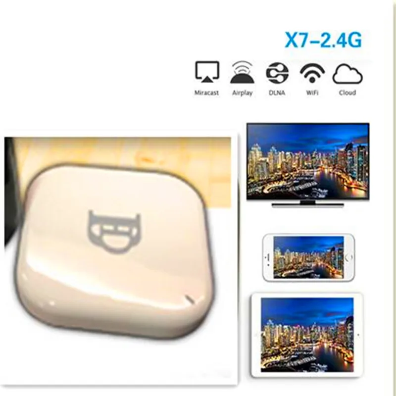 YIKIXI Новый X7 2,4 ГГц Беспроводной беспроводной дисплей для Dongle1080P Full HD WIFI, трансляция звукозаписи Miracast TV Stick Поддержка Netflix YouTube