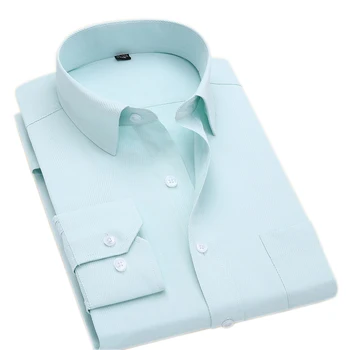 

Mens Plus Size Dress Shirts Long Sleeve Business Formal Work Shirts camisa social masculina 6XL 7XL 8XL