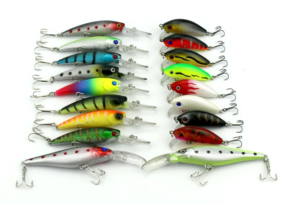 18PCS HOT lure set artificial baits fishing gear tackle Minnow seawater