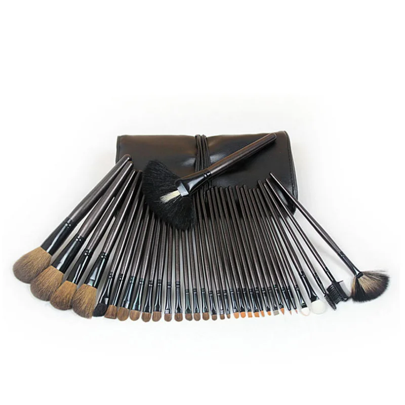32pcs bag profesional cosmetic brush beauty tools cleaner kit blending oval set powder trucco eyeshadow kabuki