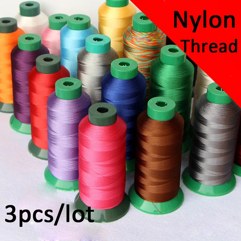 3pcs/1500m High Tenacity Nylon Sewing Tape Thread Industrial Durable