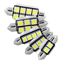 Car Light (31-41) мм (2 ~ 8) SMD купольный гирляндная шина Canbus Ошибка автомобилей Светодиодный излучая свет челнока j29