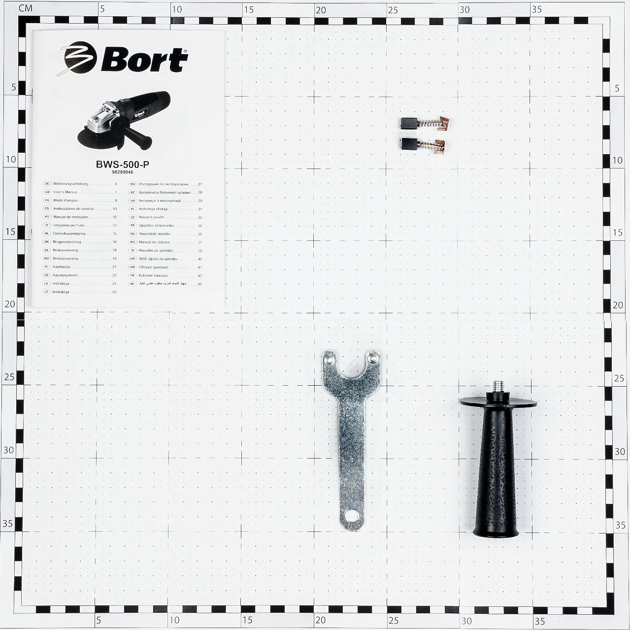 Машина шлифовальная угловая (болгарка) Bort BWS-500-P (500 Вт, 115 мм, блокировка шпинделя)