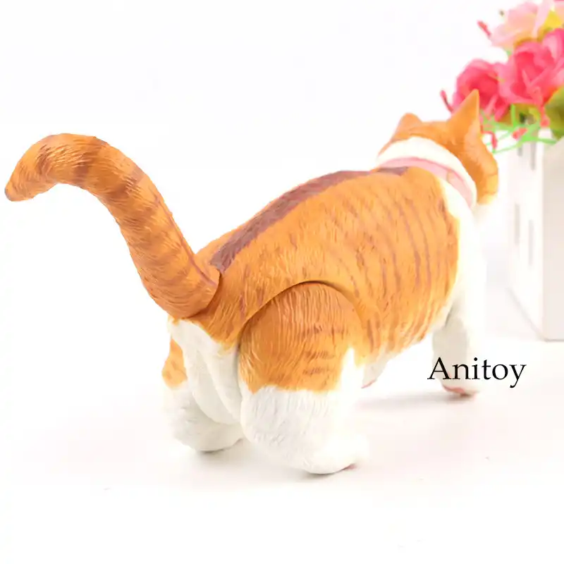 American Shorthair Cat White Cat Figure Decoration Pvc Cute Animal