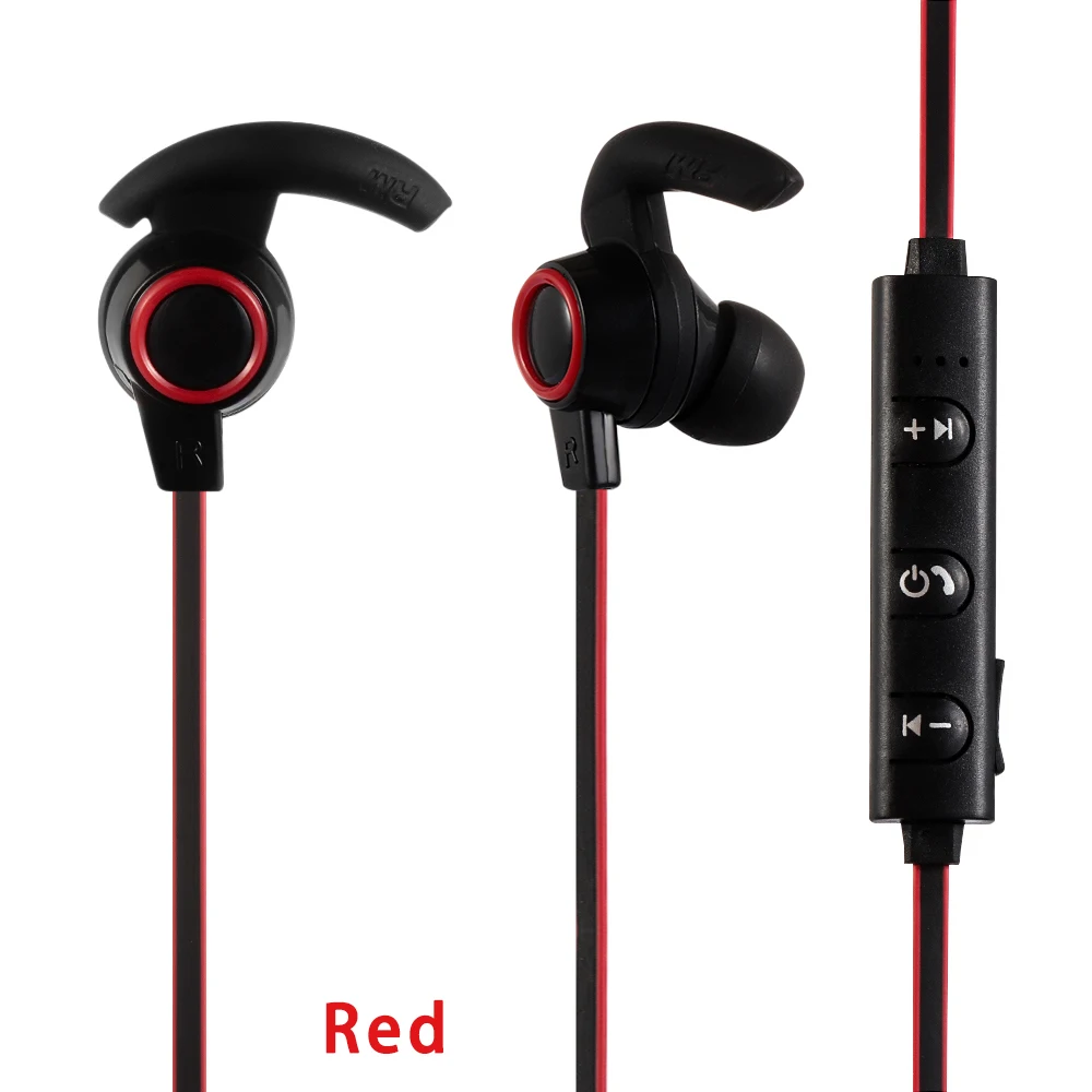 Беспроводные Bluetooth наушники с шумоподавлением спортивные Bluetooth наушники/беспроводная гарнитура для телефонов и музыки - Цвет: red