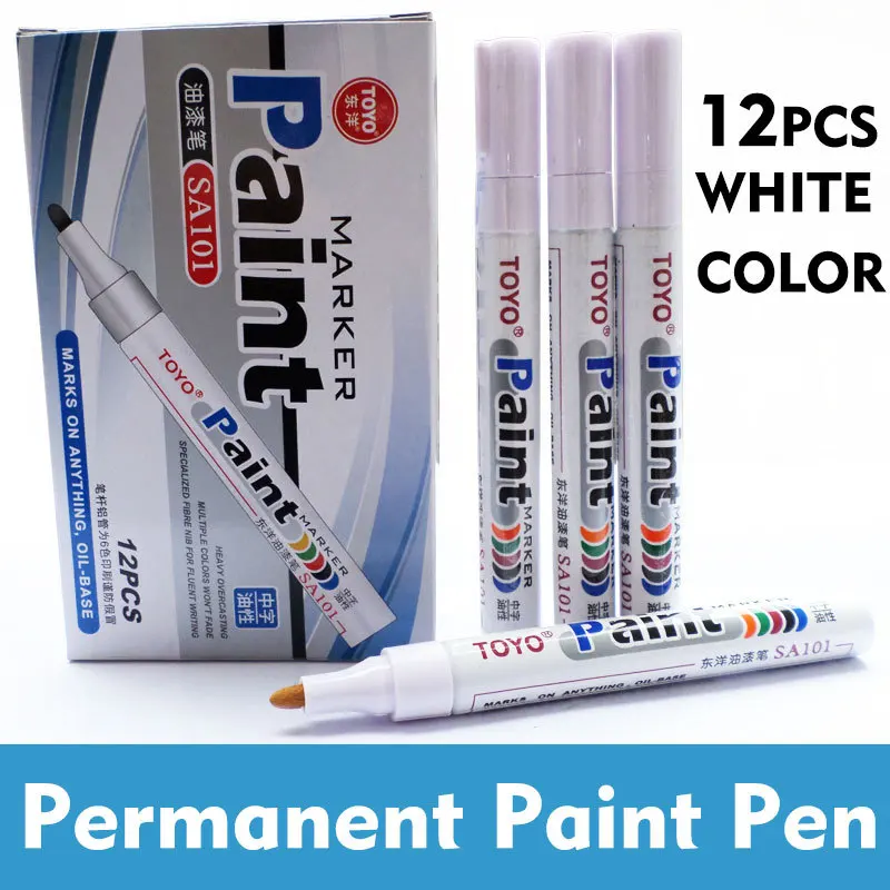 12PCS Universal Waterproof Permanent Paint Marker Pen Car Tyre Tire