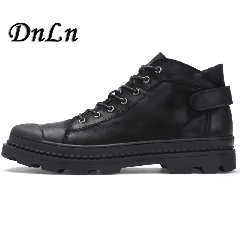 

Genuine Leather Men Waterproof Boots Men Casual Shoes Fashion Ankle Boots For Men Outdoor Short Boots 20D50
