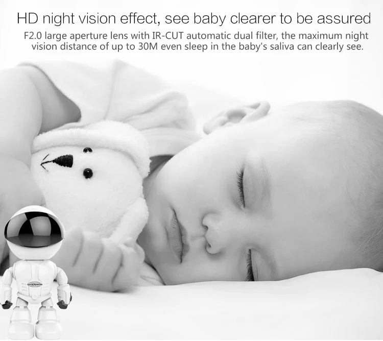 JUESENWDM HD Беспроводная ip-камера yoosee умный робот мини-камера двухсторонняя аудио сигнализация детский монитор ночного видения камера безопасности