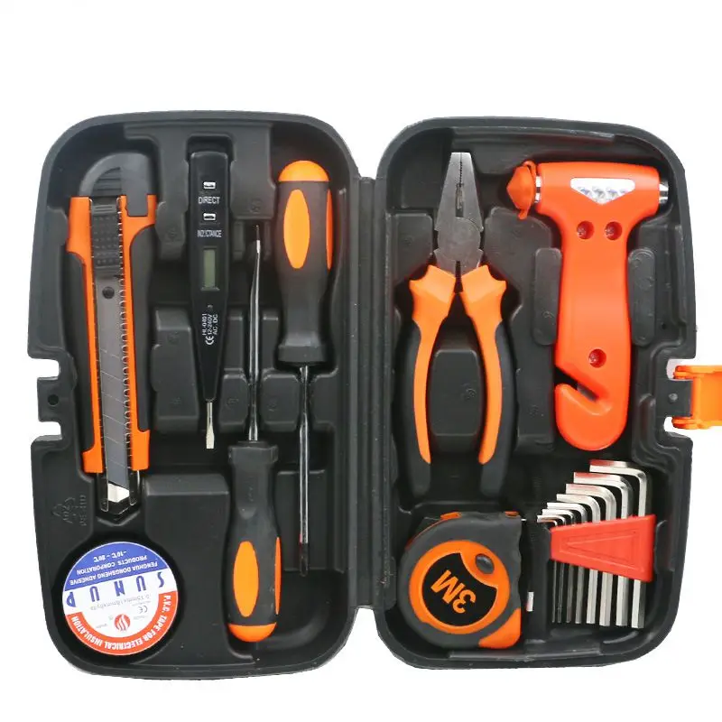 

16 In 1 Multi-function Home Tool Kit Hand Tool Set Kit Screwdriver Wrench Household Multifunctional Tool Box Portable Tool Kit