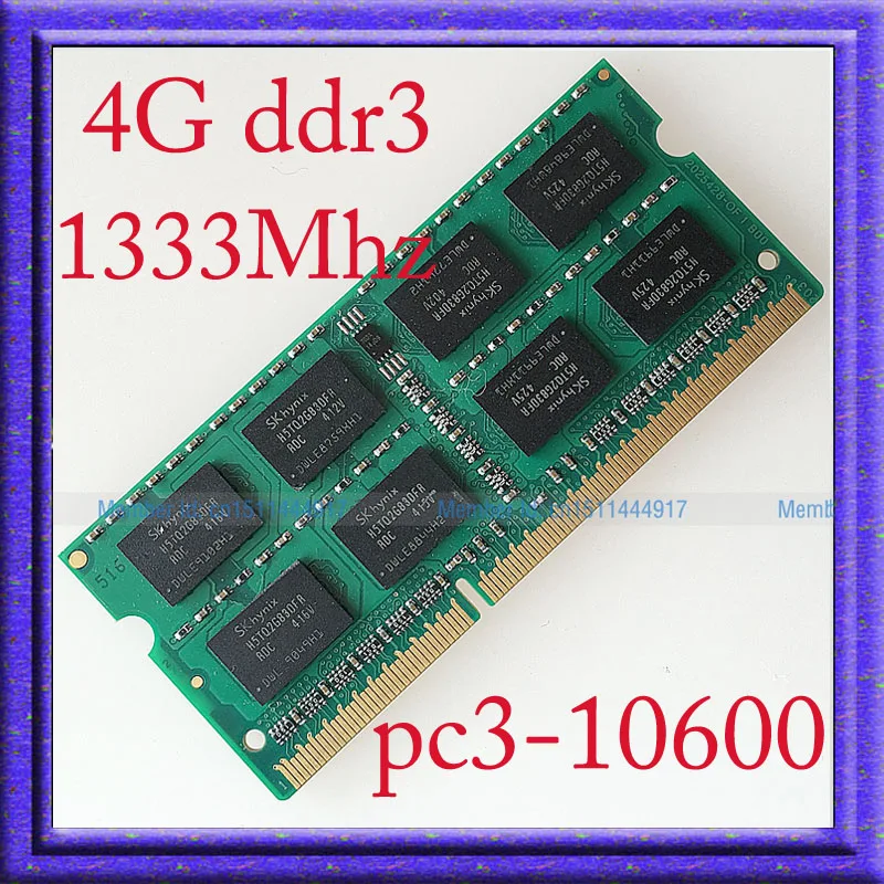 

NEW 4GB PC3-10600 DDR3-1333 DDR3 1333MHZ 4gb Laptop Memory 204PIN RAM sodimm 1333 204-pin Notebook MEMORY Upgrade Free Shipping
