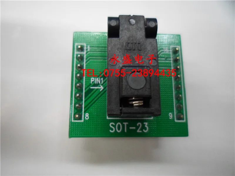 

Imported SOT23-6 SOT23 SOT23-5 IC test socket burning seat converted with an adapter plate FREESHIPPING
