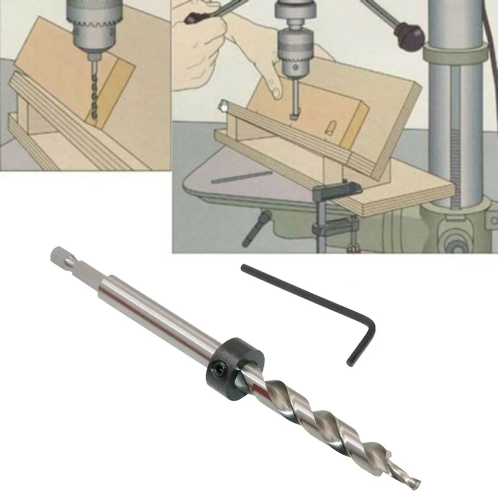 3/8 дюймов 9,5 мм из шаблона для отверстий под косой ступенчатая Буровая головка бура столярная Деревообработка для сверления дерева