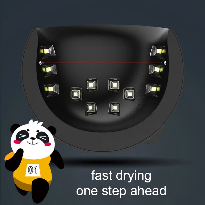 Сушилка для ногтей Panda 36 Вт УФ-лампа для сушки всех ногтей гель 60 S/90 S/120 S таймер синхронизации USB Маникюрный Инструмент с 12 лампами
