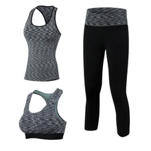 3 Pieces font b Women b font Yoga Set Crop Top Shirts sportsbar font b Legging