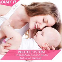 DIY Алмазная картина, индивидуальное фото на заказ, 5D круглая Алмазная картина, полная дрель, алмазная вышивка, мозаика