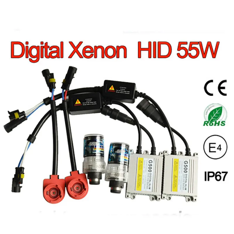 12V 55W D2S ксеноновый hid комплект D2C 4300k 6000k 8000k супер тонкий цифровой балласт d2s 55w
