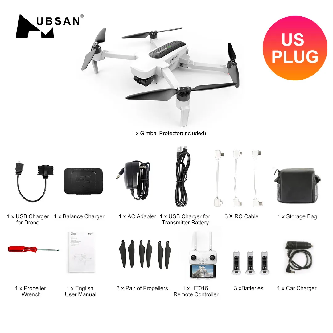 Hubsan H117S Zino gps скоростной Дрон с бесщеточным двигателем FPV дрона с дистанционным управлением с 4K UHD Камера 5,8 Г 1 км 3-осевому гидростабилизатору gps+ ГЛОНАСС Квадрокоптер Бла(беспилотный летательный аппарат-RTF - Цвет: 04