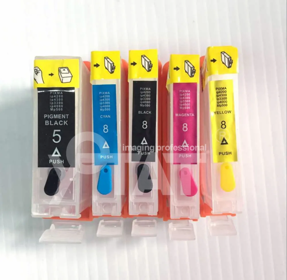 1set Refillable cartridge PGI 5 CLI 8 for Canon PIXMA MP510 MP520 MP530 MP610 MP800 MP810 MP830