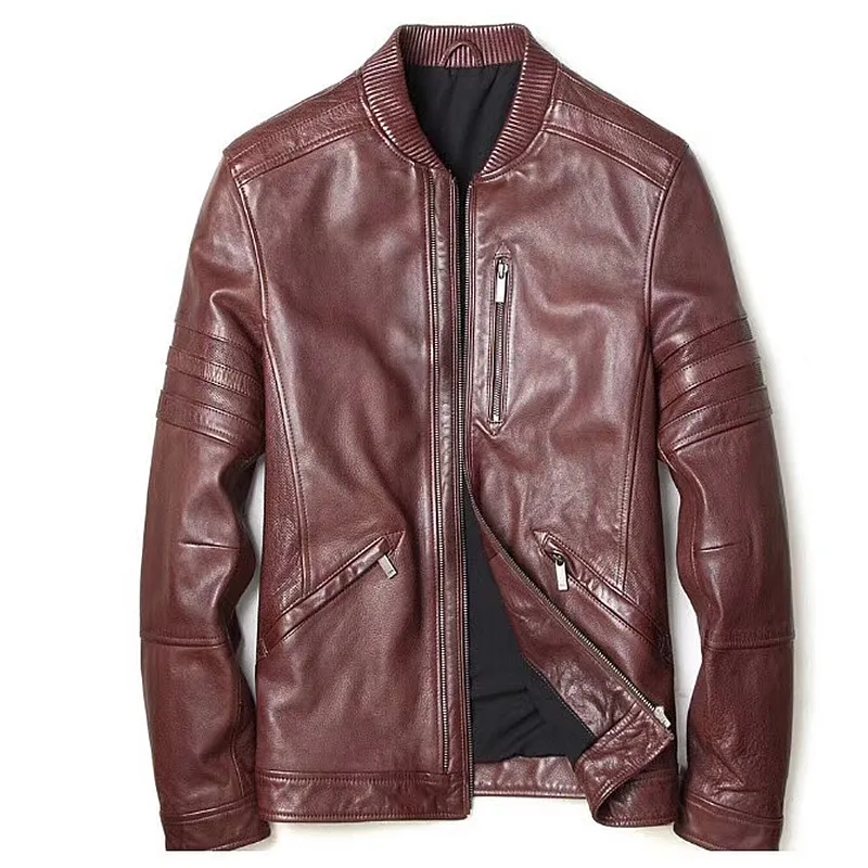 Excellent Abou Anbow Hand rubbing Turkish Cowhide Genuine Leather Jacket Mens Moto & Biker Short Model High-quality Overcoat Plus Suze 5