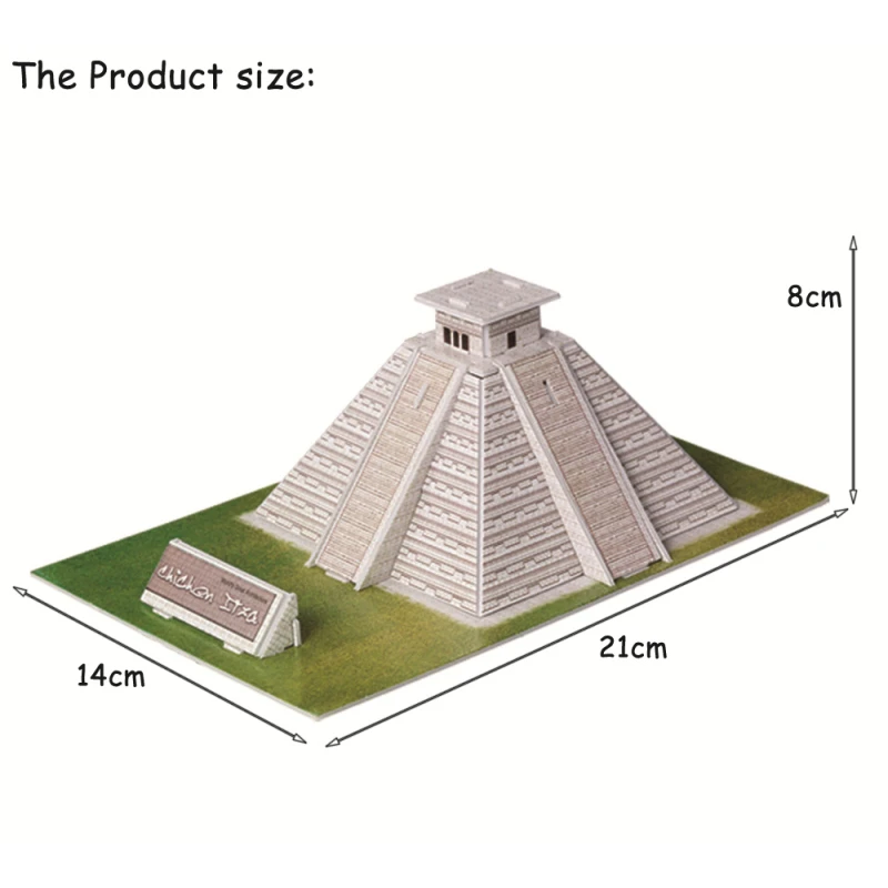 New Arrival 3D Puzzles Maya Pyramid Builing Model Toys Educational Toy for Kids 3D Dimensional Jigsaw Puzzle Toys for Christmas 4