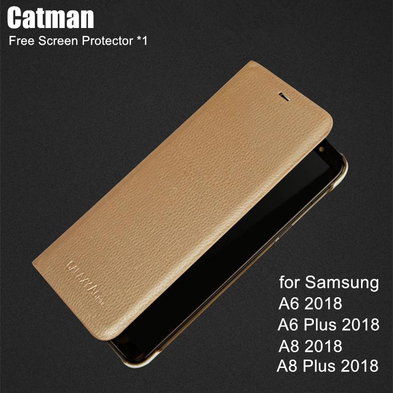 A6 2018 для samsung Роскошный чехол из искусственной кожи с откидной крышкой слот карт