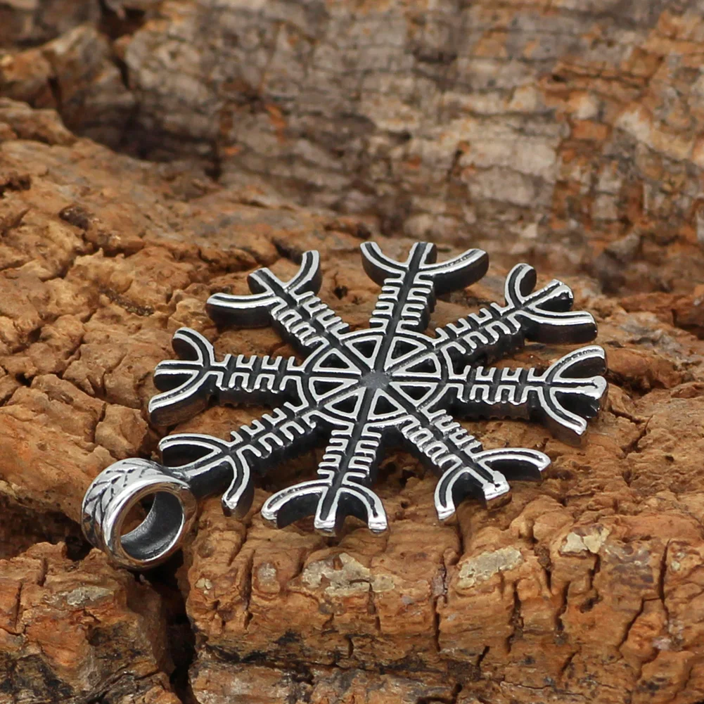 Скандинавский Викинг символ Одина vegvisir Амулет из нержавеющей стали кулон ожерелье