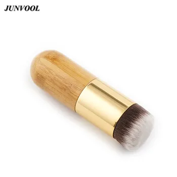 

Pro 1Pcs Bamboo Handle Makeup Brushes Chubby Pier Powder Foundation Eyebrow Facial Multifunction Brushes Beauty Make Up Tool