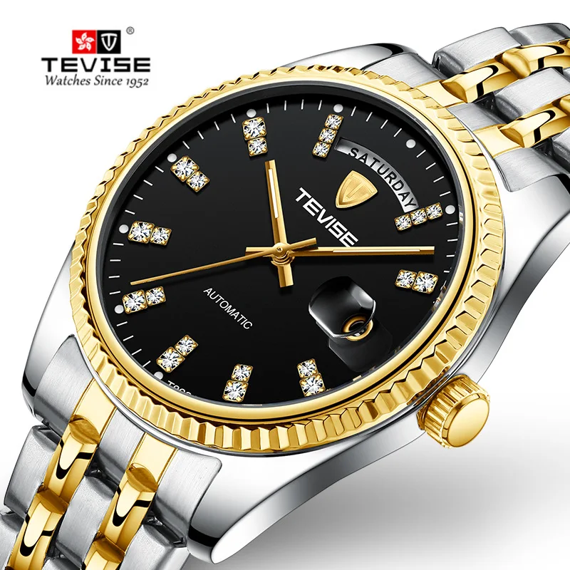 

Tevise Men Watch Top Brand Mens Business Automatic Mechanical Watches Men Wristwatches Male Clock Relogio Masculino Gift box
