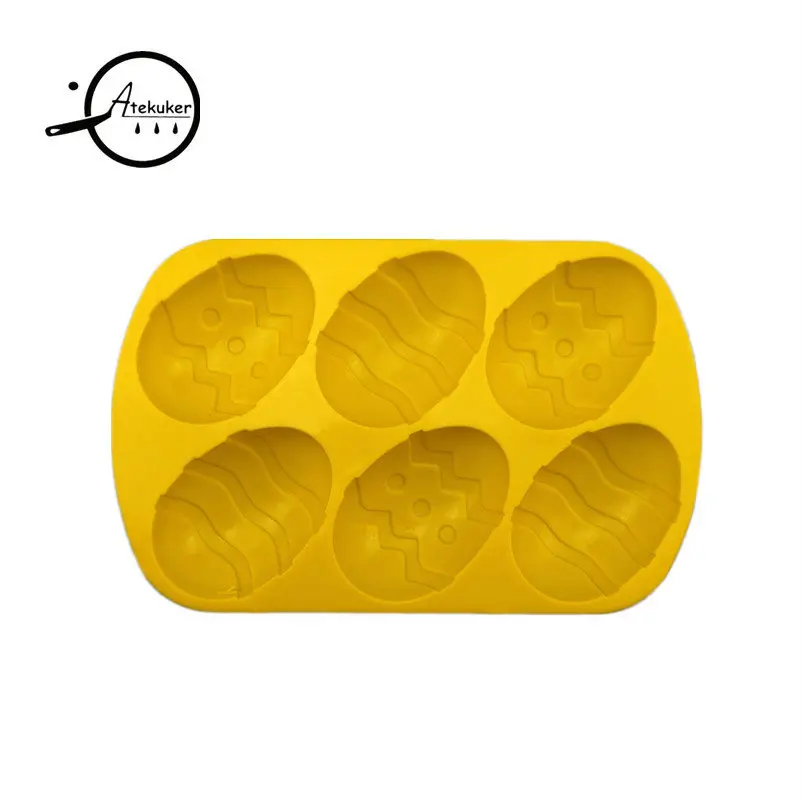 Atekuker, форма пасхального яйца, силиконовая форма для выпечки, кондитерские инструменты, лоток для торта, формы для выпечки, мыло ручной работы, формы для гипса