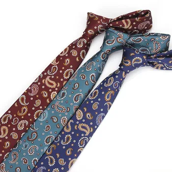 

Fashion Men Paisley Floral 6CM Skinny Necktie Wedding Party Neck Tie 3 Colors BWTYF0043